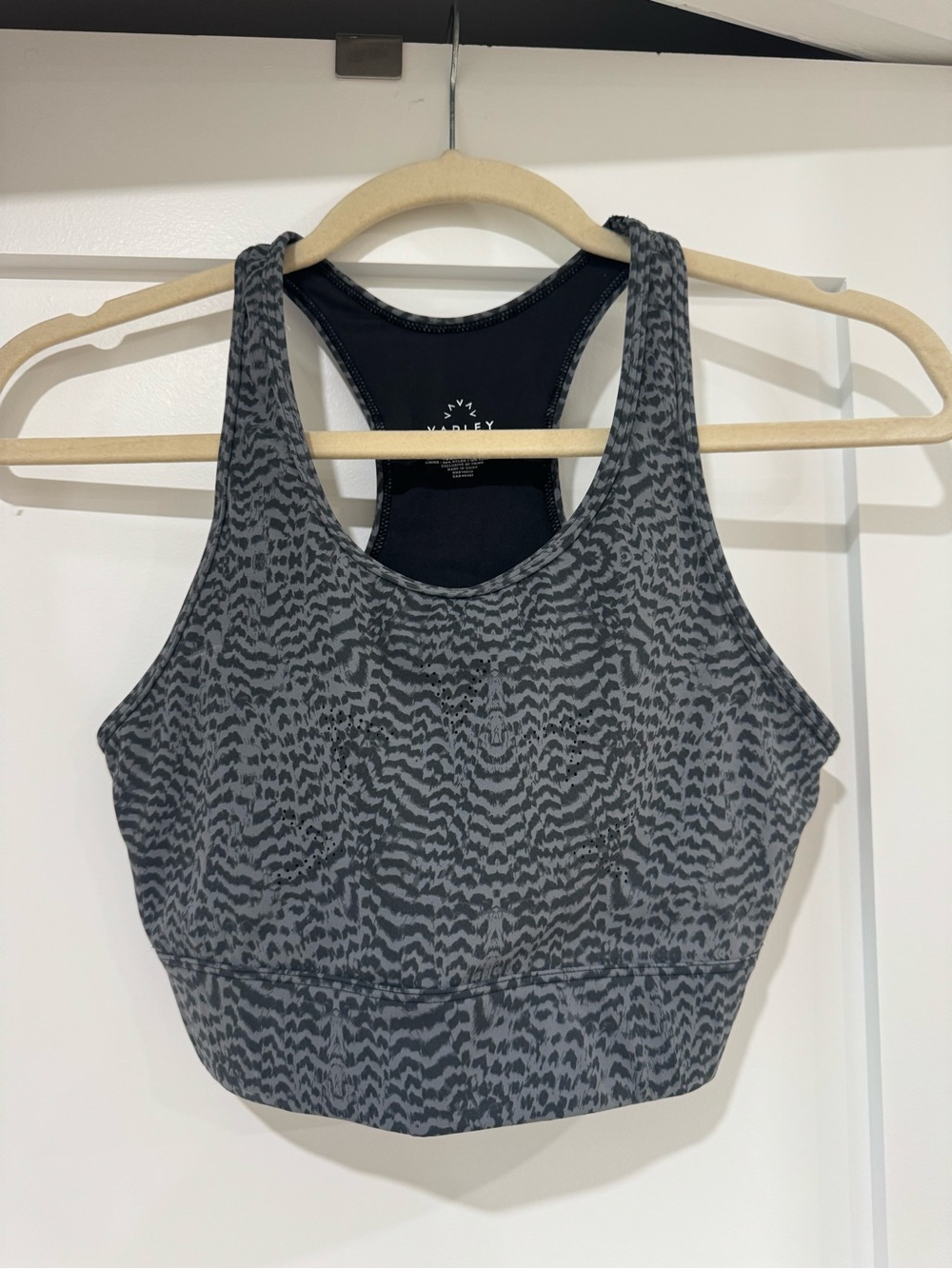 NWT Varley Patterned Racerback Sports Bra